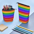 thumbnail image 4 of Kdxio Telescopic Pencil Bag Pen Holder Stationery Case,Stand-up Retractable Transformer Bag Organizer for Christmas Holiday(Colorful Glitter Rainbow), 4 of 6