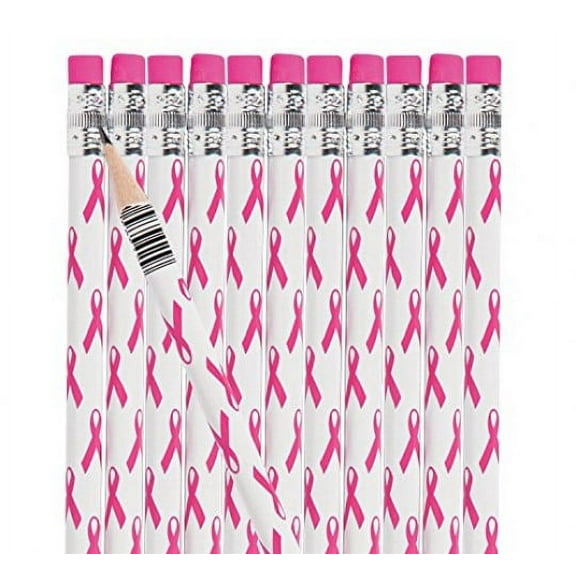 Pink Ribbon Pencils (2Dz) - Stationery - 24 Pieces