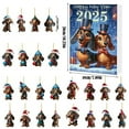 thumbnail image 7 of Christmas Tree 2D Dog Pendants, 24PCS Christmas Acrylic Hanging Cartoon Animals Ornament for Xmas Holiday Party Supply Gifts, 7 of 7