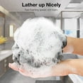 thumbnail image 5 of 4 Pack Black Bath Sponge Shower Loofahs Pouf Ball Nature Bamboo Charcoal Mesh Bulk Puffs Large, Shower Essential, 5 of 8