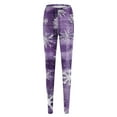 thumbnail image 4 of LISTHA Womens Christmas Leggings Plus Size Tummy Control Holiday Snowflake Tights Xmas Ugly Christmas High Waisted Pants Purple XL, 4 of 5