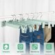 thumbnail image 2 of Juego de 10 Perchas para Faldas, Perchas para Pantalones, con 2 Clips Antideslizantes y Ajustables, para Colgar Pantalones, Calcetines, Faldas - Color Menta Rojo Verde, 2 of 5