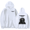 white, variant on Montell Fish Retro Casual Hoodie - Unisex Merch Pullover, Streetwear Fashion Tops