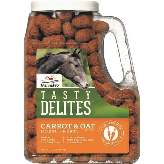 TopDawg 39312 3 lbs Manna Pro Tasty Delites Carrot Treats
