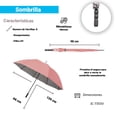 thumbnail image 2 of Paraguas Sombrilla Rompevientos Manual Rosa, 2 of 4