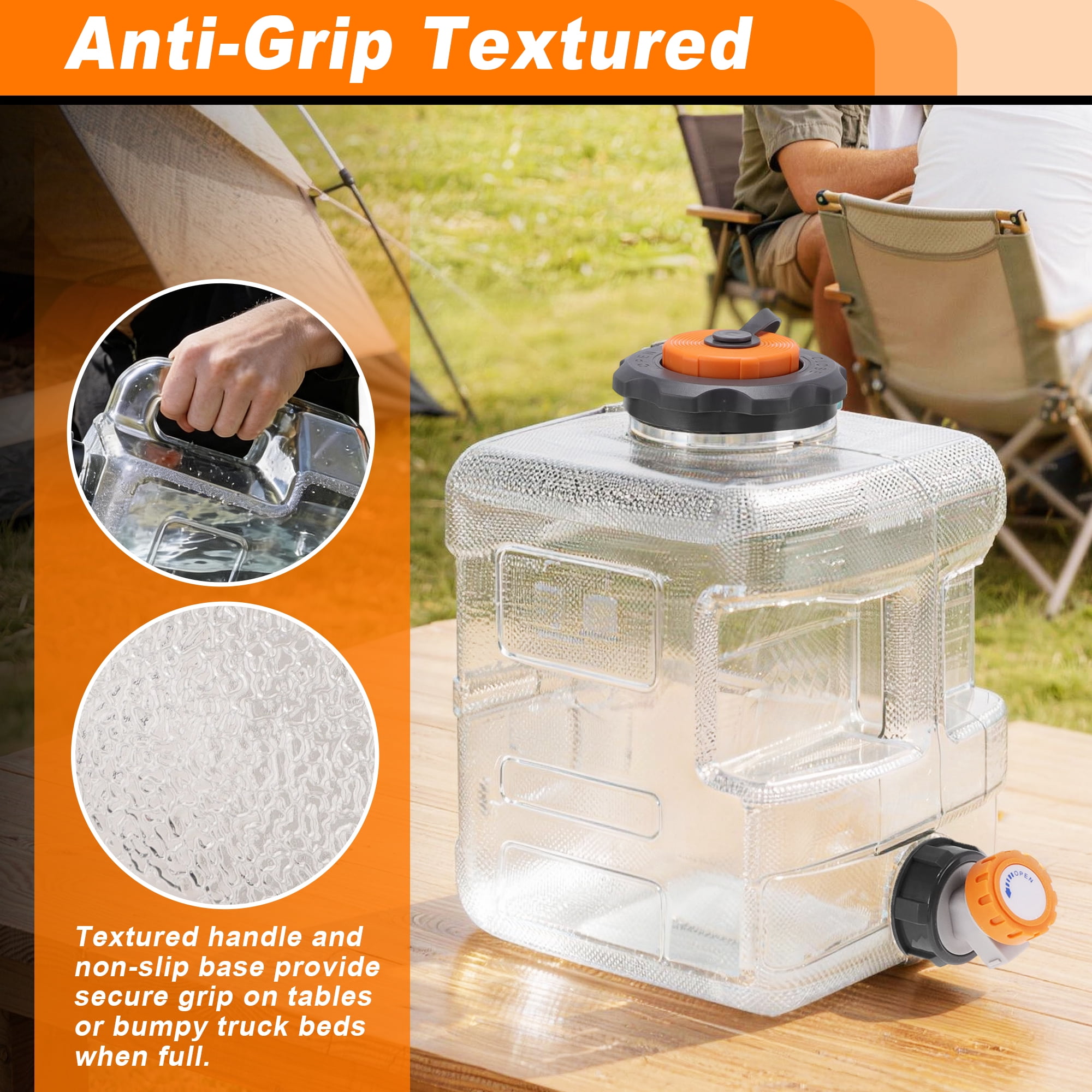 Unique Bargains Camping Water Jug Portable Bucket 3.96 gal