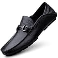 thumbnail image 3 of Men's Casual Loafers Slip On Leather Shoes Comfortable Lightweight Driving Shoes Male Moccasins Classic Penny Loafer Flats Boat Shoes Outdoor Walking Shoes, 3 of 13