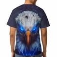 thumbnail image 4 of LAOLIUSN Funny USA Bald Eagle T-Shirt American Flag Style Graphic Tee Shirt，S-4XL, 4 of 7