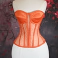 thumbnail image 2 of Kaemgyyd Women's Corset Top Plus Size Waist Trainer Corset Shapewear Vintage Renaissance Mesh Lace up Body Shaper Trendy Clothes, 2 of 7