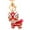 Red, variant on Stylish Alloy Kirin Keychain Pendant, Lion Dance Car Decor Gift with Rhinestone, Bright Color Unisex Metal Accessory, 12.5CM Vintage Key Chain Jewelry