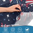 thumbnail image 4 of Yayeee Kitchen Valance Rod Pocket 54" x 18" Living Room Window Curtain, Red and Blue Fireworks Pattern, 4 of 6