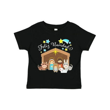 

Inktastic Feliz Navidad Cute Nativity Scene Gift Toddler Boy or Toddler Girl T-Shirt