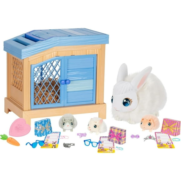 Little Live Pets, Interactive Mama Guinea Pig and her Hutch, and her 3 Surprise Babies. 20+ Sounds & Reactions. for Kids Ages 4+, Multicolor, 7.8 x 11.93 x 11.38 inches