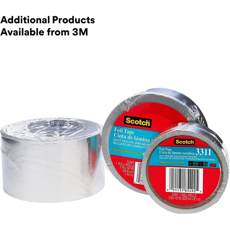 3M 3340 Aluminum Foil Tape - 2 1/2 x 50 yds S-24297 - Uline