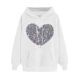 thumbnail image 3 of ZyeKqe Hoodies for Women Fleece Lined Heart Printed Hooded Sweatshirt Solid Color Comfy Loose Fitted Pullover Tops, 3 of 5