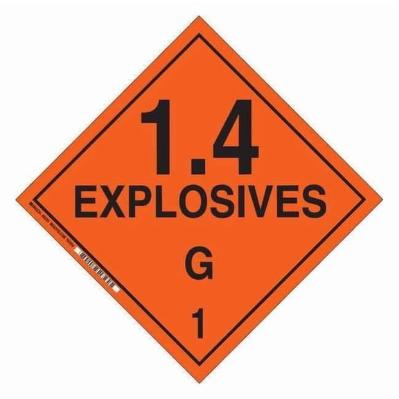 Brady DOT Container Placard,10-3/4" Label W 63331