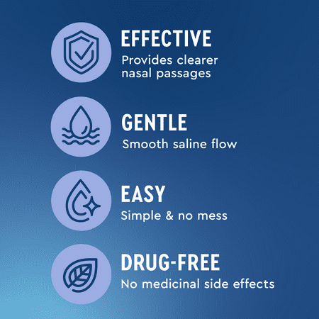 Naväge Nasal Irrigation Nose Cleaner, 20 SaltPods, and Leopard Travel Bag