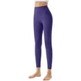 thumbnail image 3 of Ayolanni Blue Petite Leggings for Petite Women's Fashion Solid High Waisted Pants Ladies Bottom Lift Yoga Pants, 3 of 4