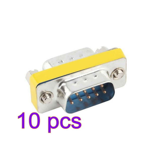 Macho a Macho Cable Serie Adaptador de 9 Pin RS-232 DB9 Monstrate Acoplador Cambiador de Género 3 x 1.8 x 1.3CM