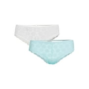 Madden NYC Women's Lace Cheeky Bikini Panties, 2-Pack