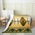 thumbnail image 4 of Boho Flannel Blanket Throw 50x60 Inch Decor Fleece Throw Blanket for Kids Teens Adults Mexican Tribal Ethnic Exotic Red Grey Lightweight Room Decor, 4 of 4