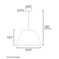 thumbnail image 6 of E24926-SBRCOF-ET2 Lighting-Palla-12W 1 LED Pendant-19.75 Inches wide by 14.5 inches high-Satin Brass/Coffee Finish, 6 of 6