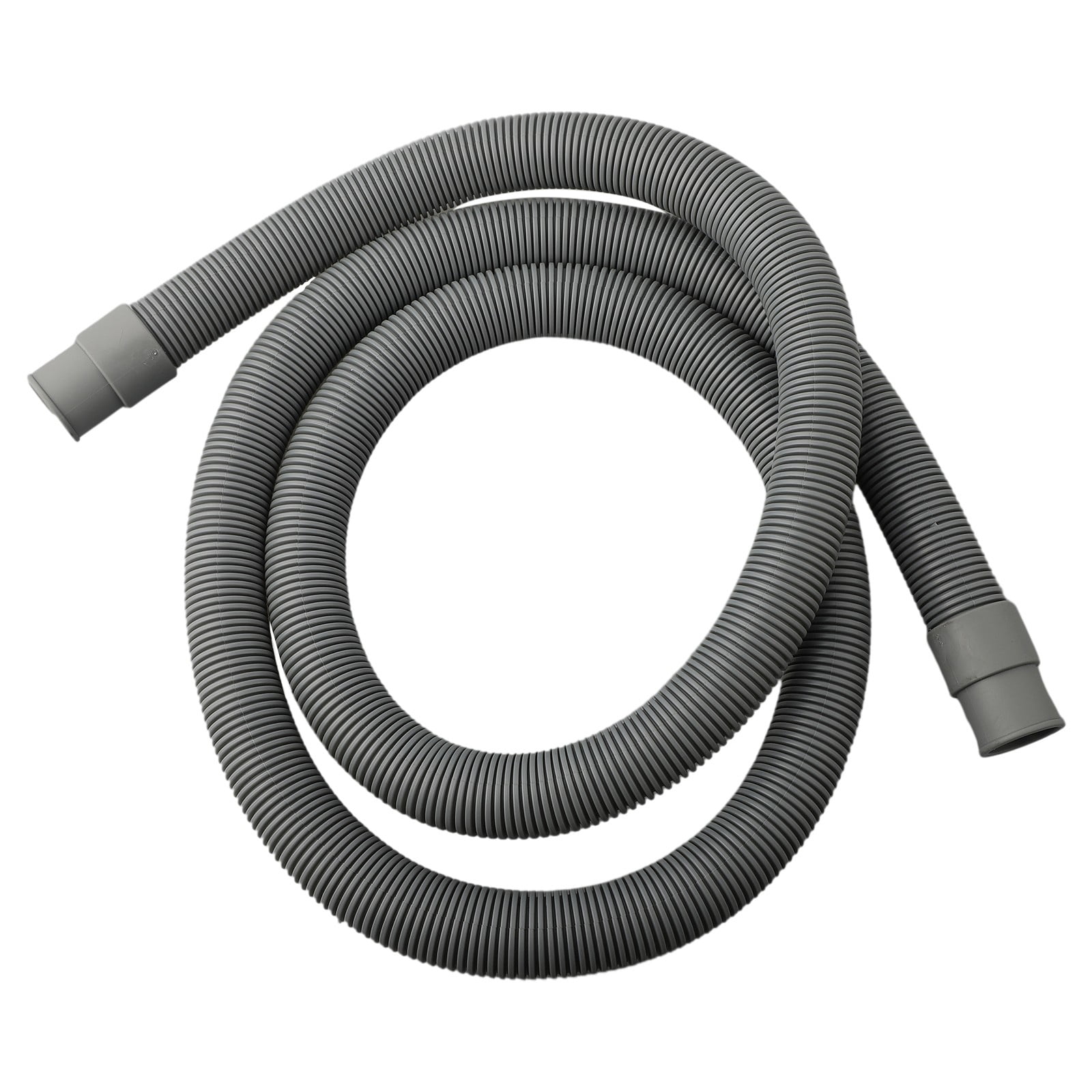 Universal Washing Machine Dishwasher Drain Hose Extension Kit 150cm Gray PP Pipe with Connector Clamps for Easy Installation Flexible Positioning