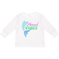 thumbnail image 3 of Inktastic Mermaid Vibes- mermaid tail Girls Long Sleeve Toddler T-Shirt, 3 of 5
