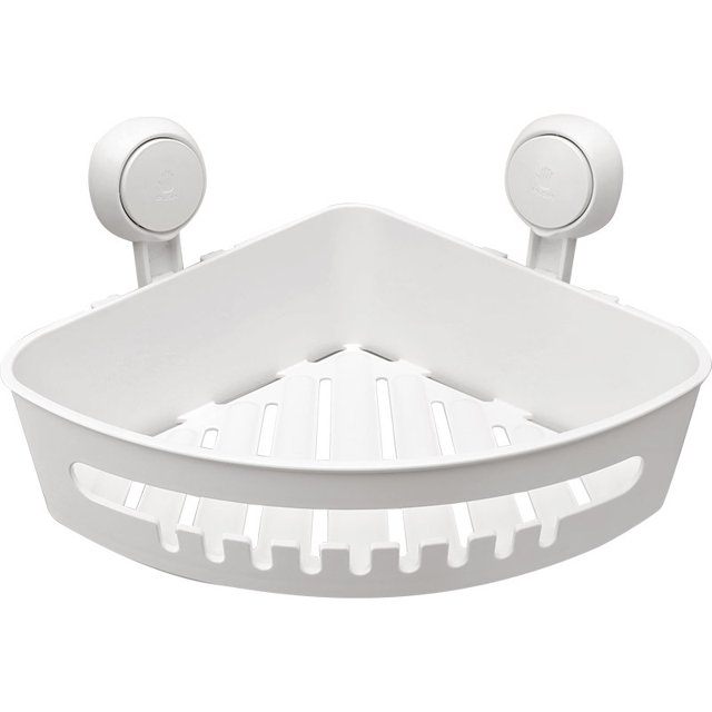 Estante de ducha sin perforación Soporte de ducha de esquina 1 Segunda instalación Capacidad de carga de 10 KG Almacenamiento impermeable para azulejos Pared de ducha Baño Cocina JAMW Sencillez