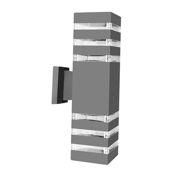 Lámpara de pared LED para exteriores hacia arriba y hacia abajo Lámpara de jardín de doble cabeza IP65 a prueba de agua
