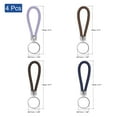 thumbnail image 2 of Uxcell 27mm Braided Leather Keychain, 4 Pack PU Key Ring Lanyard Strap, 2 of 5