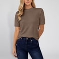 thumbnail image 2 of CAIXIA Short Sleeve Sweaters for Women Lightweight Loose Business Casual Tops, 2 of 5