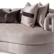 Michael Amini Carmela Sofa - Zinc/Silver