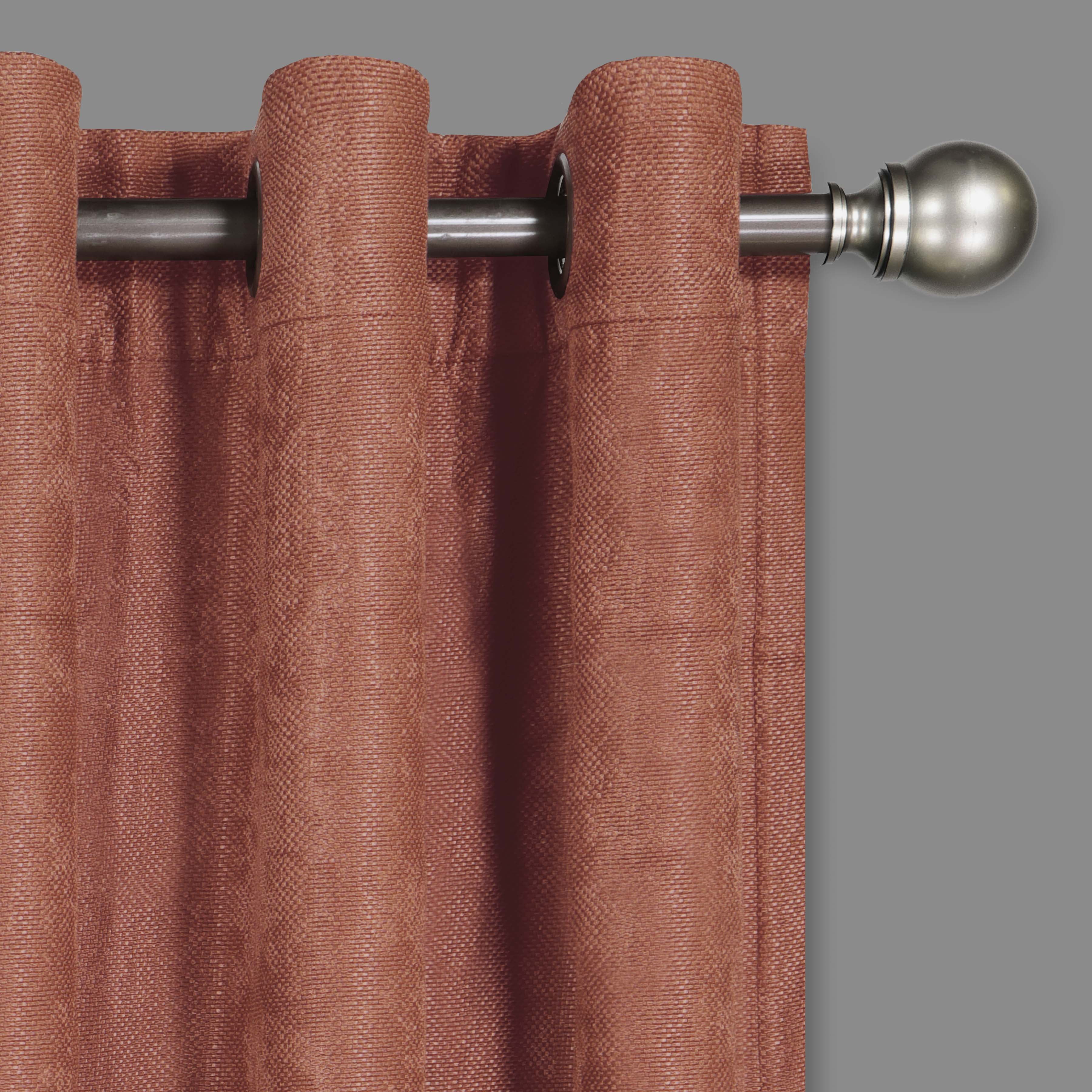 Eclipse Allure Draft Stopper, 100% Blackout Grommet Top Curtain Panel, Blush Pink, 50 x 63
