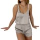 thumbnail image 1 of Gibobby camisón de lactancia para mujer Pijama de cuello en V sólido para mujer, tirantes finos de verano, conjunto de pantalones cortos y chaleco corto con ombligo abierto (Beige, S), 1 of 5