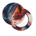thumbnail image 2 of Gukieu Sunset Ocean Watercolor Dolphin Print Round Chair Cover, Dust-proof and Non-slip Bar Chair Protective Cover, Suitable for Bars, Restaurants, Offices-13 inch, 2 of 7