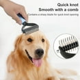 thumbnail image 4 of Happy Date Deshedding Brush - Double-Sided Undercoat Rake for Dogs and Cats - Shedding Comb and Dematting Tool for Grooming, 4 of 7