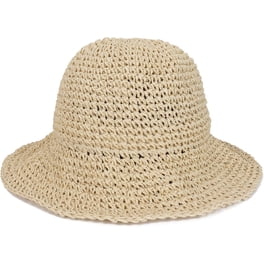 Zhengup Multicolor Floral Crochet Straw Sun Hat Foldable  display picture 3