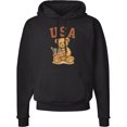 thumbnail image 2 of Inktastic USA Teddy Bear Adult Hoodie Sweatshirt, 2 of 4