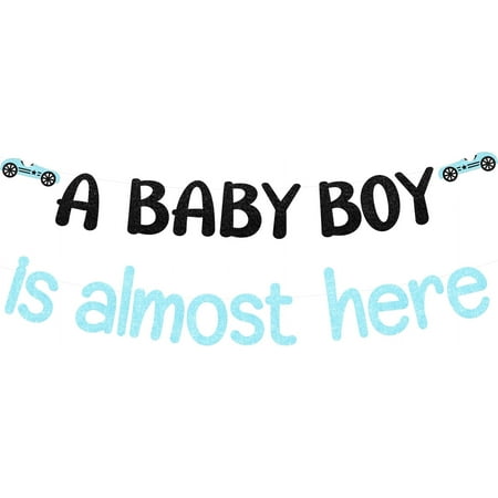 Race Car Baby Shower Decorations, A Baby Boy Is Almost Here Banner, Racing Car Baby Shower Banner, Let’s Go Racing Party Supplies