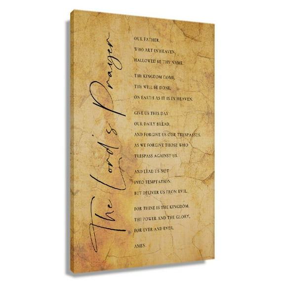 The Lords Prayer Wall Art Bible Verse Poster For Living Room Decorative Paintings For Home Unframed 12×18 in