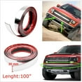 thumbnail image 2 of Fauful 100 Inch Car Bumper Door Edge Lip Guard Chrome Moulding Trim Strip, 2 of 5
