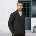 thumbnail image 3 of Men's Long Sleeve Quarter-Zip Pullover Sweaters  Slim Fit Lightweight Casual Sweater, 3 of 9