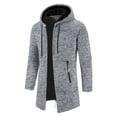 thumbnail image 4 of Men's Hoodies SpringAutumn CasualSolid Hooded Zip-Up Sweatshirts LongSleeve Knit Hoodie Men Sweatshirt Streetwear Hoody Cardigan, 4 of 6