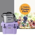 thumbnail image 6 of Cubix Outdoors Viva 25 QT Portable Insulated Hard Cooler and 8L Soft Cooler Bag Insulated Lunch Box - Fits 30 Cans - Cloud Grey + Light Grey, 6 of 11