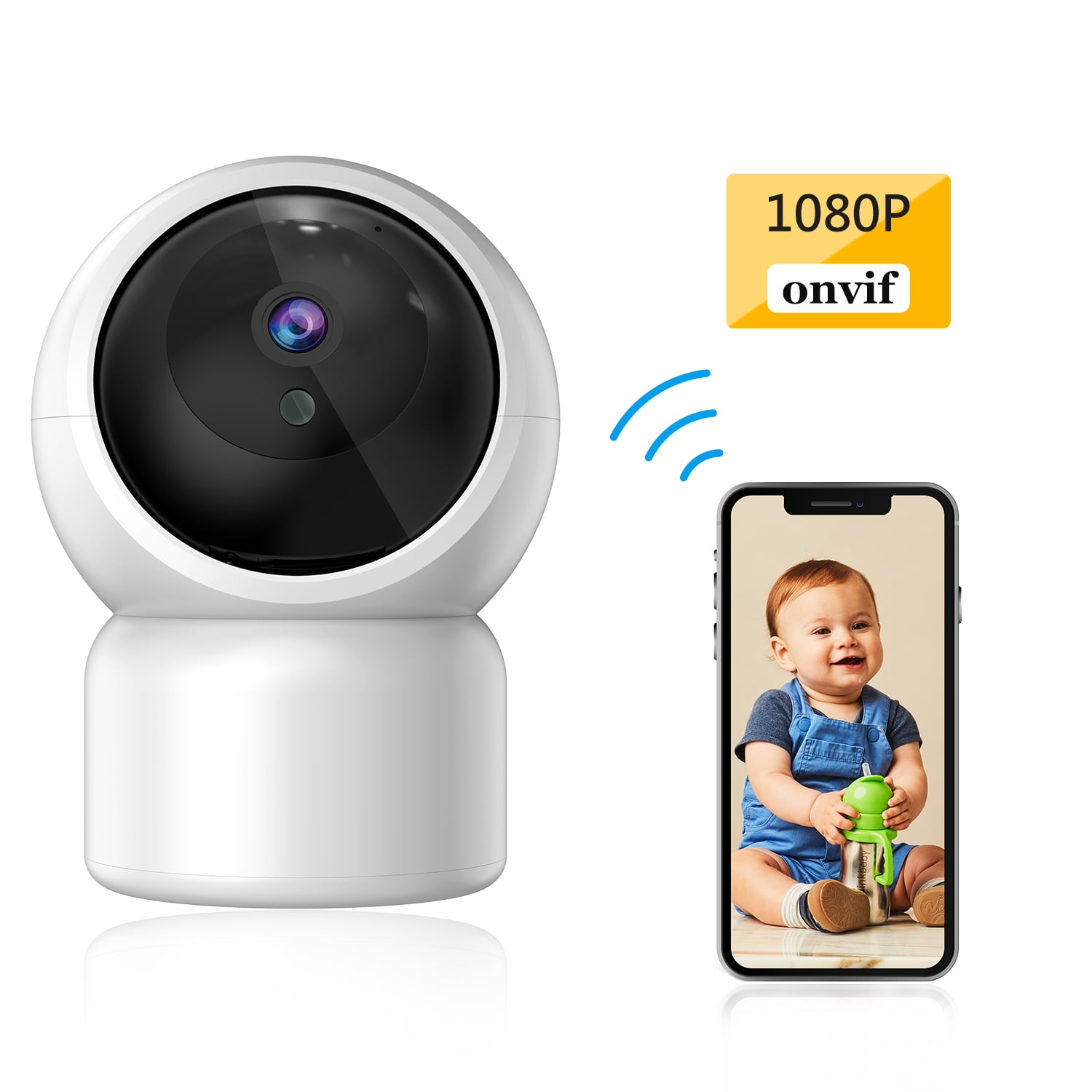 Hooked IP Camera HD Night Vision Baby Monitor Vedio Home Security Audio 1080P UK 
