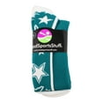 thumbnail image 2 of MadSportsStuff Crazy Socks with Stars Over the Calf Socks (Teal/White, Small), 2 of 2