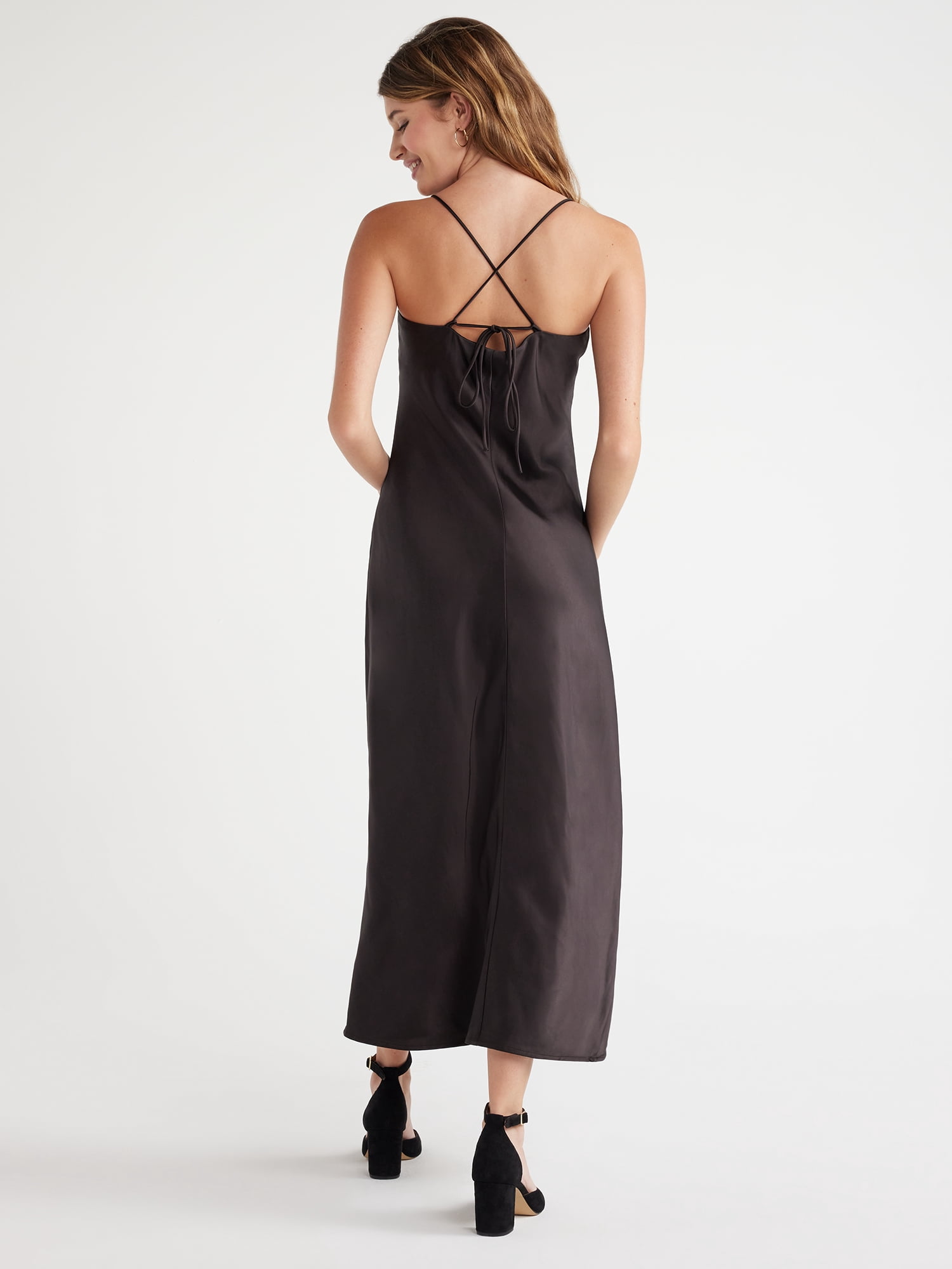 Free Assembly Women's Sleeveless Midi Slip Dress, Sizes XS-XXXL