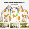 thumbnail image 4 of Lsque Cartoon Squirrel Pattern Casual Women's Hoodie,Hooded Sweatshirt with Kangaroo Pocket,Pullover Hoodie with Eye-catching Drawstrings-Large, 4 of 7