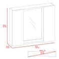 thumbnail image 5 of Nmkwnr Double Door Wall Cabinet with Mirror and 1 Open Shelf, 5 of 7